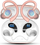 Bluetooth 5.4 Kopfh&ouml;rer, Bluetooth Sport Kopfh&ouml;rer mit 3D Bass Hifi Stereo, 50 Stunden Wireless Kopfh&ouml;rer Ros&eacute;gold