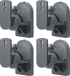 goobay 4 x universaalne p&ouml;&ouml;rlev ja kallutatav k&otilde;larite seinakinnitus kuni 3,5 kg kaaluvatele k&otilde;laritele - 49391 - must