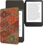 kwmobile &uuml;mbris &uuml;hildub Amazon Kindle'iga (2022) - korgist eReader kaitsekate - Mandala plaadid roosa punane sinine