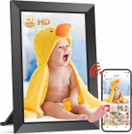 FRAMEO Digital Picture Frame WiFi 10.1 Inch - 1280 x 800 IPS Touchscreen Digital Picture Frame, 32 GB Memory, Auto Rotation Electronic Photo Frame, Share Photos/Videos Instantly from Anywhere