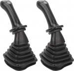 Excavator Joystick Kit 2 Pieces 3 Button Excavator Joystick Grips with Dust Cover Replacement for Doosan DH DX150 215 225 300 370 9C