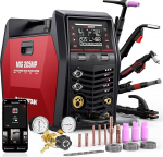 ARCCAPTAIN MIG205MP 9 in 1 iControl App Control MIG Welding Machine/Plasma Cutter/Pulse MIG/Flux Core/Spool Gun/DC HF/Lift TIG/Clean/MMA Aluminium Welding Machine 230V Multi-Process Welding Machine