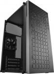 Mars Gaming MC-1000 Compact microATX Case, Metal Mesh Front Design, Full Side Window, 1 x Ultra-Silent, 80 mm FDB Fan, Black