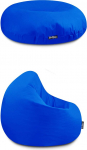 BuBiBag Beanbag Seat Cushion for Children and Adults, Floor Cushion in 32 Colours and 3 Sizes, Bean Bag for Indoor Outdoor, Water and Dirt-Repellent Material (Blue-Adult XXL)