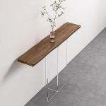Snowflyk Sofa Back Shelf, Table, Console, Sofa Table, Narrow Entrance Table, Solid Wood Desk, Modern Decorative Style (A 2, 120 x 30 x 80 cm)