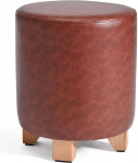 NMDCDH Kids Small Footstool Footrest Ottoman Pouffe Round Makeup Coffee Table Chair Footstool With Faux Leather Cover (Color : D)