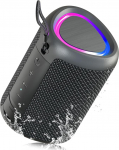 Bluetooth k&otilde;lar V&auml;ike muusikakast Bluetooth 5.3 15W TWS režiimiga RGB tuled 30 meetri ulatus 15 tundi m&auml;nguaega AUX ja TF-kaartide &uuml;hilduvus IPX5 veekindel