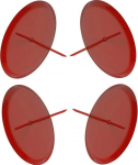 POMMERNTRAUM &reg; 4 advendik&uuml;&uuml;nla pistikupesade komplekt, k&uuml;&uuml;nlaotsad, k&uuml;&uuml;nla hoidjad, punased p&uuml;stk&uuml;&uuml;nlad (punane) koos n&auml;puga (punane)