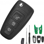 3 nupuga kaugjuhtimispult Ford C-Max 2010-2014 Focus 2011-2013/M8 Grand C-Max 2010-2014 Mondeo 2011-2014 Smart Remote Key Fob koos HU101 teraga FCCID: 5WK49986 433MHz FSS.K 4D6 3 Chip: