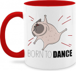 Mug 325 ml - Statement - Born to Dance - 325 ml - Red - Gifts + for + Dancers Coffee Cups Sayings Statements Pugs Coffee Cup Tea Cup Dancer with Dance Mug Saying Dance