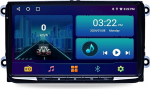 Android 13 autoraadio VW Golf 5, Passat B6/B7, Touran & Skoda Fabia, 9-tolline QLED puuteekraan, CarPlay & Android Car, Bluetooth 5.0 WiFi/4G AM/FM SWC (Octa-Core, 4GB+64GB)