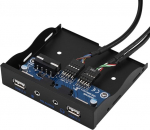 Wendry must disketipaneel, USB 2.0 HD audio disketipaneel, 3,5-tolline 9-poolne 2 USB.2.0 liides mikrofoni audio jaoks.