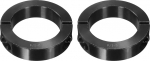 sourcing map 2 x Double Split Shaft Collar, 2-1/4" Bore, One Piece Clamping Ring, 3-1/2" OD, 3/4" Thickness, Black Oxide Lock Collar Clamp with Adjusting Screws (1045 Steel)