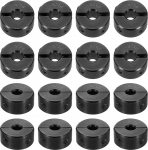 sourcing map 16 St&uuml;ck doppelt geteilte Schaftmanschette f&uuml;r 3/16 Zoll Schaft, zweiteiliger Klemmkragen, 5/8 Zoll Au&szlig;endurchmesser, 5/16 Zoll Breite, Schwarzoxid-Stahlschlosskragenklemme,