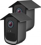 Silikoonist kaitsekott EufyCam 3C jaoks, 2 tk, ilmastikukindel pehme ja vastupidav silikoonkott Eufy kaamerale, veekindel silikoonkott Eufy Security eufyCam 3C kaamerale.