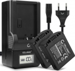 CELLONIC 2 x Panasonic Lumix DMC-FZ18, Lumix DMC-FZ28, Lumix DMC-FZ50, CGA-S006 - (750 mAh, 7,4 V) + laadija 2 x Panasonic Lumix DMC-FZ18, Lumix DMC-FZ28, Lumix DMC-FZ50, CGA-S006 kaamera aku + laadija