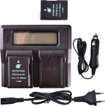 DSTE&reg; 2 Pack asendusaku EN-EL14 + LCD Dual Charger &uuml;hildub Nikon Coolpix P7000, P7100, P7700, Df, D3100, D3200, D3500, D5100, D5200, D5300 digikaameraga, Nikon Battery Grip BG-2G