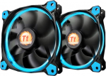 Thermaltake RIING 140mm Blue LED Ultra Quiet High Airflow arvutikarbi ventilaator, kaksikpakett CL-F048-PL14BU-A