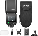 GODOX V480S ETTL kaamera v&auml;lk Sony jaoks, GN50 Speedlite 650 v&auml;lgunumber 1/8000s HSS 1.7s laadimisaeg Sisseehitatud 5600K LED reguleerimise valgus koos hajutiga, mis &uuml;hildub Sony kaameratega