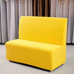 Sofabezug Ohne Armlehnen，Sofabett&uuml;berzug Jacquard Armlose Polyester, Spandex, Stretch, F&uuml;r Liegestuhl, Couch Hussen, Sofa-Schonbezug, Schonbezug(Geel,Single Back)
