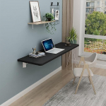 Kompakter Wand-Klapptisch f&uuml;r kleine R&auml;ume, mit schwebendem Design, ideal f&uuml;r Heimb&uuml;ro oder Arbeitszimmer