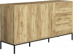 MB Muebles Bonitos, Serena uste ja sahtlitega k&uuml;ljepaneel moodsasse elutuppa ja s&ouml;&ouml;gituppa, matt melamiin, Alpes tamm, 150 x 80 x 41 cm
