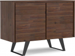 SIMPLIHOME Lowry t&auml;ispuidust akaatsia ristk&uuml;likukujuline kaasaegne t&ouml;&ouml;stuslike 2 uksega puhvet s&ouml;&ouml;gitoa k&ouml;&ouml;ki 41" tumepruun