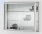 Certeo LINK Wall Display Cabinet, 2 Shelves, Sliding Doors, H 590 x W 800 x D 120 mm