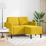 Chaise Longue nurgadiivan 125 x 118 x 85 cm Sametkollane kaasaegne L-kujuline 2-istmeline pink magamisfunktsiooniga v&auml;ikestesse ruumidesse elutuppa kontorisse