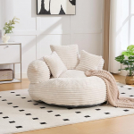 Bean Bag tool t&auml;iskasvanutele k&otilde;rge seljaga, Corduroy kangas, laisk diivan 3 padjaga, Bean Bag tool, Single Gaming diivan tool elutuppa, Lounge, magamistuba, beež