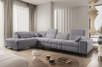 All4All Bruno XI Mix nurgadiivan - Sleep Function - Bed Box - L kuju - 345 x 216 cm - Diivan - nurgadiivan - Polsterdatud diivan - XXL elamismaastik - USB - Reguleeritavad peatuged - Diivan 26 (Spring)
