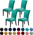 Howhic Sametist toolikatted s&ouml;&ouml;gitoa jaoks, 4 komplekti, venivad s&ouml;&ouml;gitooli katted, pestavad k&ouml;&ouml;gitoolid, libisemiskatted, stiilne dekoratsioon kodu ja bankettide jaoks (t&uuml;rkiissinine, pakett 4)