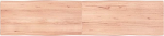 vidaXL lauaplaat, puidust lauaplaat, s&ouml;&ouml;gilaud, kohvilaud, t&auml;ispuidust laud, k&auml;sit&ouml;&ouml;na valmistatud servaga, asenduslaua saranate disain, helepruun, 180 x 40 x (2-4) cm, t&ouml;&ouml;deldud t&auml;ispuit