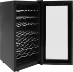 Veinik&uuml;lmik, 32 pudelite k&uuml;lmik klaasuksega, 12-18 &deg; C jookide k&uuml;lmik, 78L veinik&uuml;lmik LED-valgusega punase veini, &otilde;lle ja &scaron;ampanja jaoks