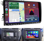 LICHENGTAI Android 13 Autoradio 2 DIN VW Touran Golf 5 6 Polo EOS Caddy Passat juhtmevaba Carplay Android autoga, 9-tolline puuteekraaniga autoraadio koos GPS WiFi Bluetooth tagurduskaameraga, 2+32G