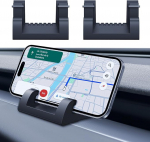 HUD mobiiltelefoni hoidik Tesla Model Y 2025-2026 Juniper ja Model 3 2024-2026 mobiiltelefoni hoidik Silikoonist telefoni hoidik iPhone, Samsung, Android mobiiltelefonidele ja muudele mobiiltelefonidele Pack of 2
