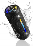 OHAYO Bluetooth Lautsprecher mit LED Licht, 25W Dualen BassTreibern Bluetooth, Tragbare Musikbox, TWS Paarung, 24H Akku, IPX7 Wasserdicht, 6 RGB Modi, Wireless Speaker f&uuml;r Geeignet Outdoor/Party/Reisen