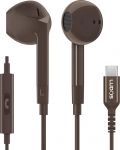 LUDOS Ferox USB C k&otilde;rvaklapid, 5-aastane garantii iPhone 16 15 Pro Max Plus Samsung Galaxy S24 S23 Ultra S22 S21 FE S20 A53 A54, USB Type C k&otilde;rvaklapid mikrofoniga In-Ear koos kaabliga iPad Pro jaoks - pruunid