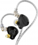 Yinyoo KZ ZS10 PRO X k&otilde;rvaklapid, ZS10 PRO X t&auml;iustatud 4BA + 1DD h&uuml;briidjuht, HiFi k&otilde;rvaklapid, juhtmega k&otilde;rvaklapid 0,75 mm 2-poldilise kaabliga (x must, ilma mikrofonita)