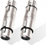 2 x XIR-Stecker-adapter, 3-poolne Buchse auf Buchse, XIR-adapter f&uuml;r RF-Audio-Schnittstellen zur L&ouml;sung von Stecker auf Stecker, Adapter f&uuml;r Erweiterungsstecker, Mikrofon-Mischpult