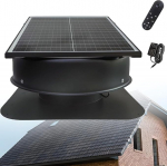 RSPPPJQ Solar-Dachbodenventilator, 42 W, gro&szlig;er Luftstrom, Solar-Dachventilator, ger&auml;uscharm und wetterfest for Zuhause, Gew&auml;chshaus, Garage, Gesch&auml;ft, Wohnmobil, Werkstatt