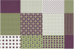 Stoff-Tischsets, waschbare Tischsets f&uuml;r Esstisch, 6er-Set,Patchwork Gitter Geometrie Vintage Modern