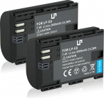 LP LP-E6, LP-E6N aku, 2-pakk 2600mAh asendusaku Canon EOS R6, R5, R, 90D, 80D, 70D, 60D, 60DA, 6D, 6D Mark II, 5D Mark II/III/IV, 5DS, 5DS R, 7D, 7D Mark II, XC15, XC10 jaoks.