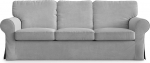 MASTERS OF COVERS diivanikate, mis sobib IKEA Ektorp 3-kohalise diivaniga asenduskate k&auml;sitsi valmistatud 218 x 88 x 88 cm (Corduroy, Hall)