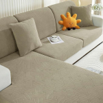 Ystyle Diivan istmepadja kate Stretch, diivan istme kate, elastsed padjakatted, diivan istmepadi diivanikate, diivanikate, kaitsev kate, diivanikate (khaki, 1 istuja x 2 + Chaise Lounge)