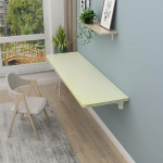 Schwebender, an der Wand montierter Klapptisch f&uuml;r das Arbeitszimmer, platzsparender, an der Wand montierter Schreibtisch f&uuml;r kleine R&auml;ume (Walnuss, 120 x 40 cm)