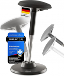 Motion Stool - reguleeritava k&otilde;rgusega ergonoomiline tool kuni 140 kg CushCloud padjandiga, gaasi vedruga ja 3D istme mehhanismiga, ergonoomiline kontorijalats, Wobble Stool Standing Chair (must)