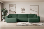 ALTDECOR ORRO-U nurgadiivan magamisfunktsiooniga ja voodikastiga, nurgadiivan, U-kujuline, universaalne, vasakule/paremale paigutatud diivanvoodi, pikendatav elutoa diivanvoodi, 362 x 145 x 83 cm, roheline