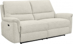 Meubletmoi LEONIE Relax 3-kohaline diivan L 196 cm Double Electric Motorized Soft Fabric Beige - kaasaegne ja l&otilde;dvestunud atmosf&auml;&auml;riga.