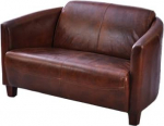 Clubsofa Rocket 2-kohaline ehtne nahast diivan Vintage Cigar nahast, tumepruun
